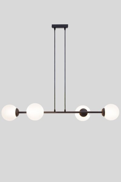Luster na lanku FIRA 4xE27/60W/230V čierna