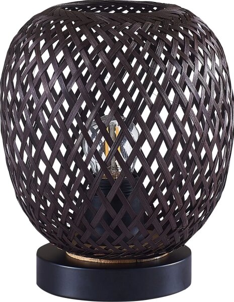 Stolná lampa ZANZIBAR 1xE27/20W/230V pr. 18 cm bambus