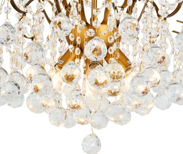 Brilagi - Prisadený luster CRYSTAL 6xE14/60W/230V bronzová
