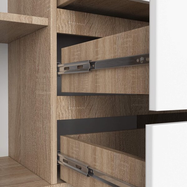 Ak furniture Komoda Tove K 160 cm dub sonoma/biela