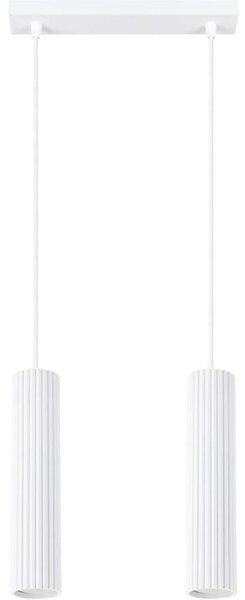Sollux SL.1536 - Luster na lanku KARBON 2xGU10/10W/230V biela