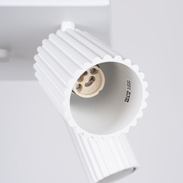 Sollux SL.1545 - Bodové svietidlo KARBON 4xGU10/10W/230V biela