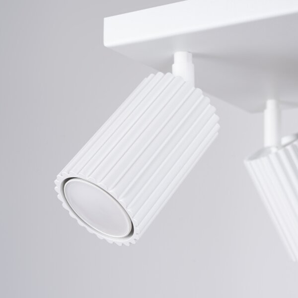 Sollux SL.1545 - Bodové svietidlo KARBON 4xGU10/10W/230V biela