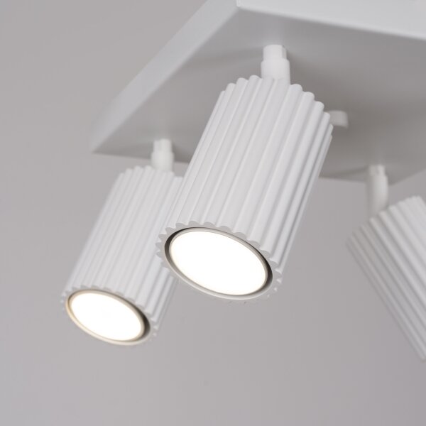Sollux SL.1545 - Bodové svietidlo KARBON 4xGU10/10W/230V biela