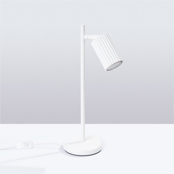 Sollux SL.1548 - Stolná lampa KARBON 1xGU10/10W/230V biela