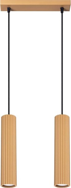 Sollux SL.1555 - Luster na lanku KARBON 2xGU10/10W/230V zlatá