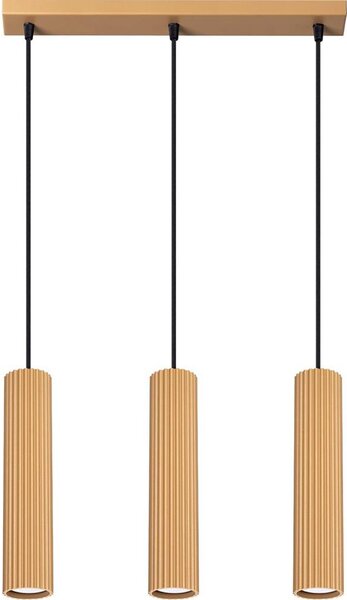 Sollux SL.1556 - Luster na lanku KARBON 3xGU10/10W/230V zlatá