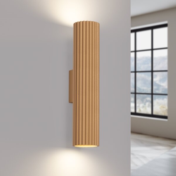 Sollux SL.1558 - Nástenné svietidlo KARBON 2xGU10/10W/230V zlatá