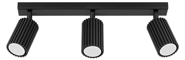 Sollux SL.1581 - Bodové svietidlo KARBON 3xGU10/10W/230V čierna