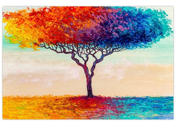 Obraz maľovaného stromu (90x60 cm)