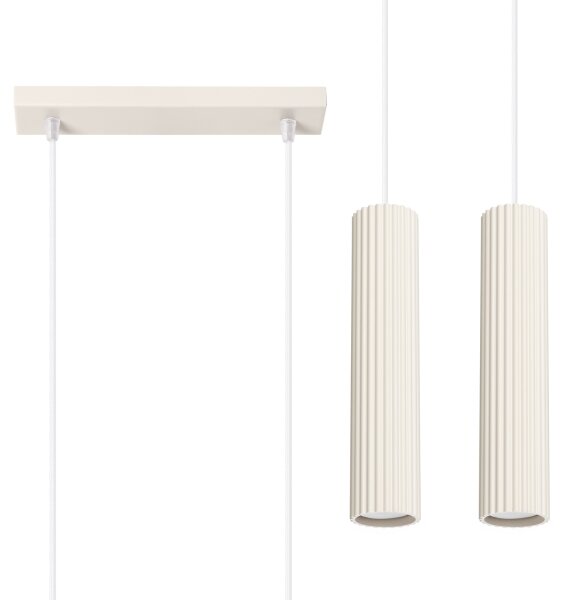Sollux SL.1593 - Luster na lanku KARBON 2xGU10/10W/230V krémová