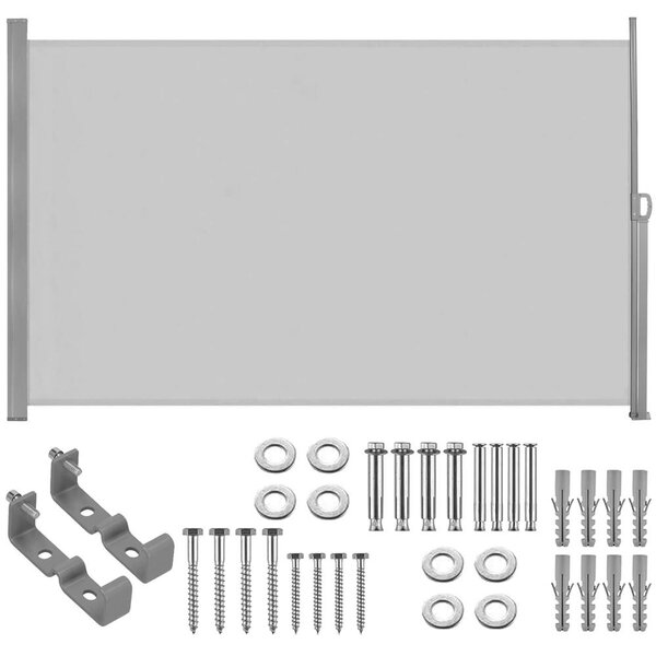 Bočná markíza 160 x 300 cm SPRINGOS AW0003 - sivá