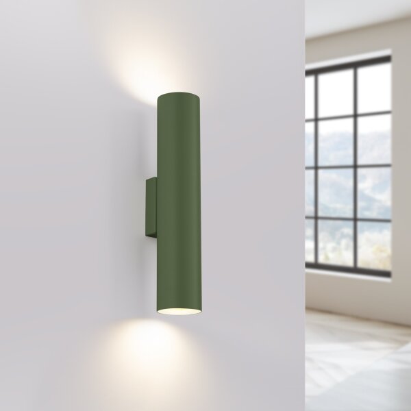 Sollux SL.1488 - Nástenné svietidlo LAGOS 2xGU10/10W/230V zelená
