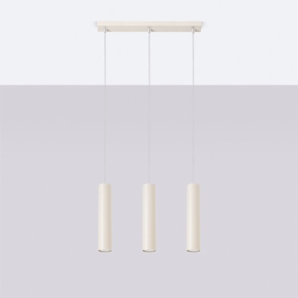 Sollux SL.1481 - Luster na lanku LAGOS 3xGU10/10W/230V krémová