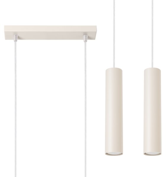 Sollux SL.1480 - Luster na lanku LAGOS 2xGU10/10W/230V krémová