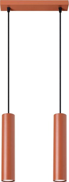 Sollux SL.1490 - Luster na lanku LAGOS 2xGU10/10W/230V červená