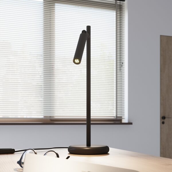 Sollux SL.1469 - Stolná lampa PASTELO 1xG9/8W/230V čierna