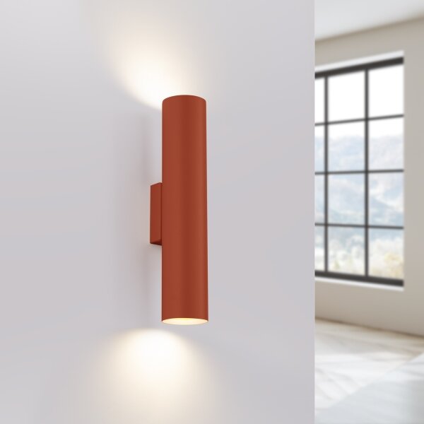 Sollux SL.1493 - Nástenné svietidlo LAGOS 2xGU10/10W/230V červená