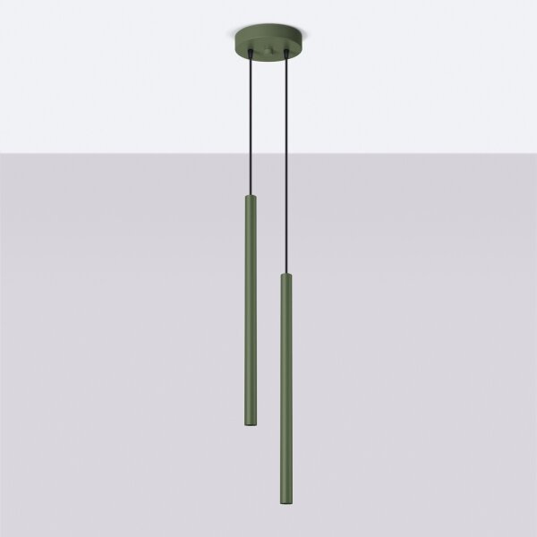Sollux SL.1519 - Luster na lanku PASTELO 2xG9/8W/230V zelená