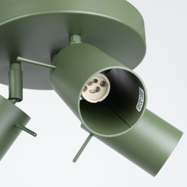 Sollux SL.1503 - Bodové svietidlo RING 3xGU10/10W/230V zelená