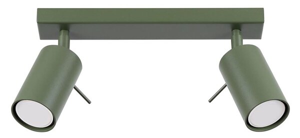 Sollux SL.1501 - Bodové svietidlo RING 2xGU10/10W/230V zelená