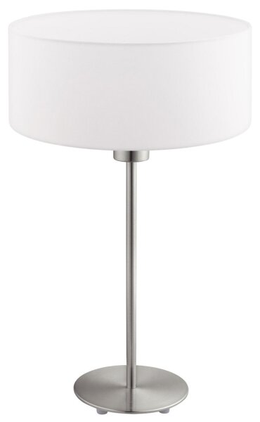 Eglo - LED stolová lampa TUNJA 1xE27/60W/230V 38,5 cm matný chróm/biela