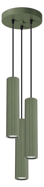 Sollux SL.1614 - Luster na lanku KARBON 3xGU10/10W/230V zelená