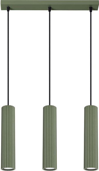 Sollux SL.1613 - Luster na lanku KARBON 3xGU10/10W/230V zelená