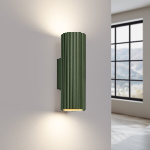 Sollux SL.1657 - Nástenné svietidlo KARBON 2xGU10/10W/230V zelená