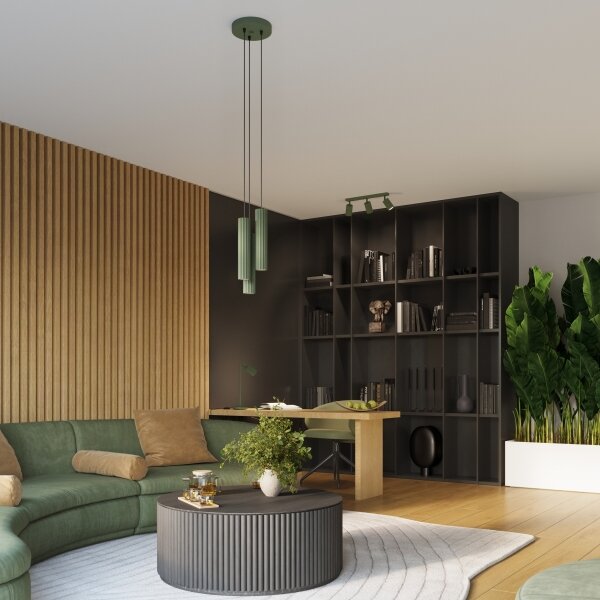Brilagi - LED závesné svietidlo na lanku CRESTO 3xGU10/10W/230V zelené