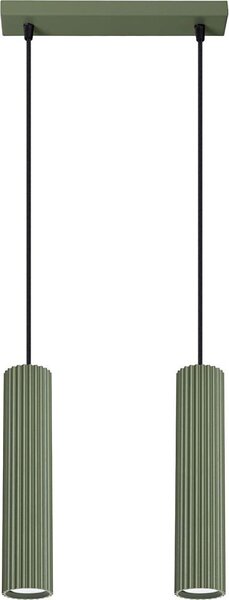 Sollux SL.1612 - Luster na lanku KARBON 2xGU10/10W/230V zelená