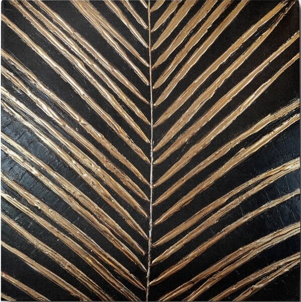 Ručne maľovaný obraz 70x70 cm Palm Leaf – Wallity