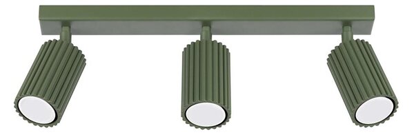 Sollux SL.1619 - Bodové svietidlo KARBON 3xGU10/10W/230V zelená