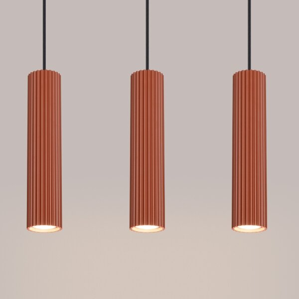 Sollux SL.1632 - Luster na lanku KARBON 3xGU10/10W/230V červená
