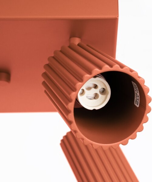Sollux SL.1640 - Bodové svietidlo KARBON 4xGU10/10W/230V červená