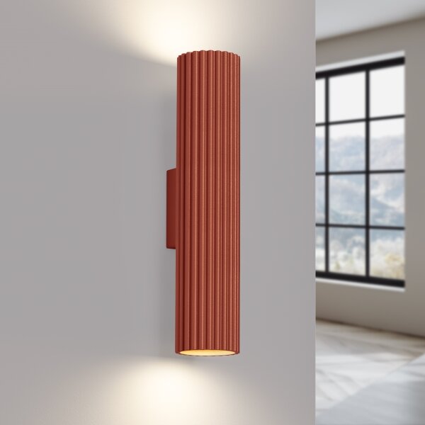 Sollux SL.1634 - Nástenné svietidlo KARBON 2xGU10/10W/230V červená