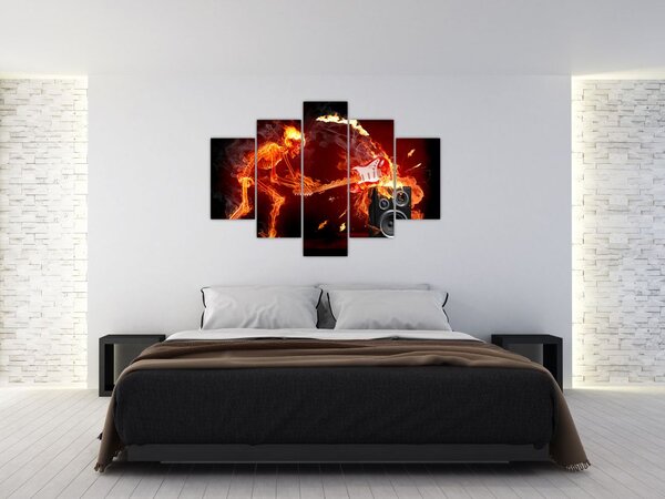 Obraz - Hudba v plameňoch (150x105 cm)