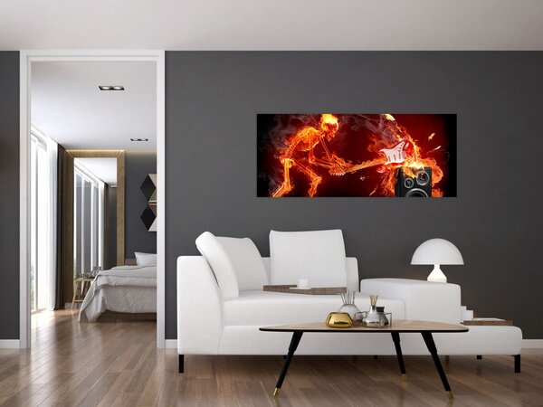 Obraz - Hudba v plameňoch (120x50 cm)