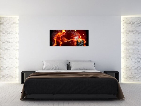 Obraz - Hudba v plameňoch (120x50 cm)