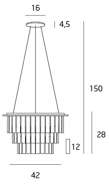 MAXLIGHT P0259 - Luster na lanku MONACO 9xG9/40W/230V pr. 42 cm chróm