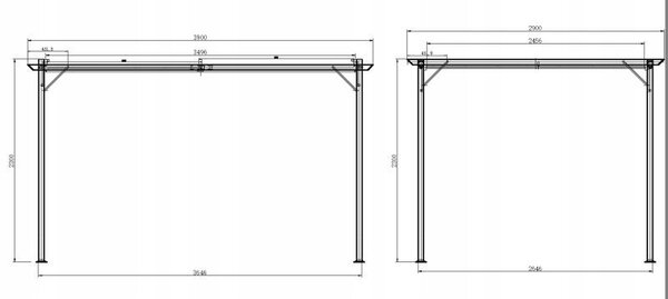 TRENDIE Pergola sivá 3x3m