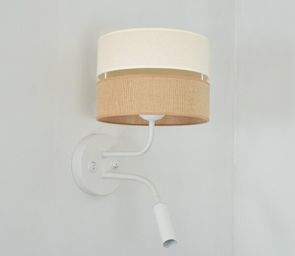 Brilagi - Nástenná lampa ROYAL YUTE 1xE27/15W/230V + 1xG9/6W béžová/krémová/biela