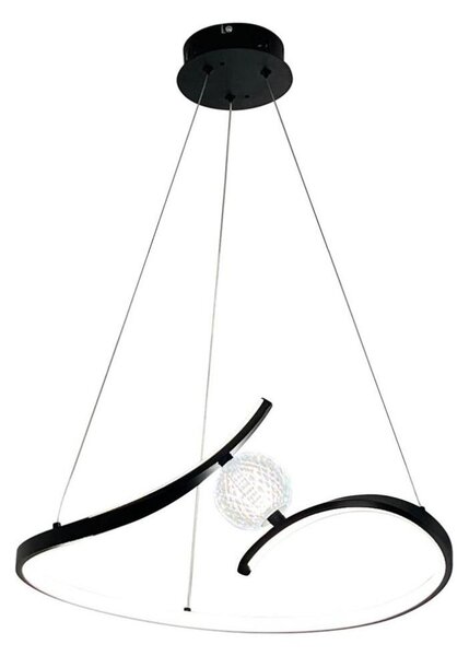 LED Luster na lanku PERLA LED/34W/230V čierna