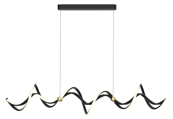 LED Luster na lanku COLIA LED/55W/230V čierna/zlatá