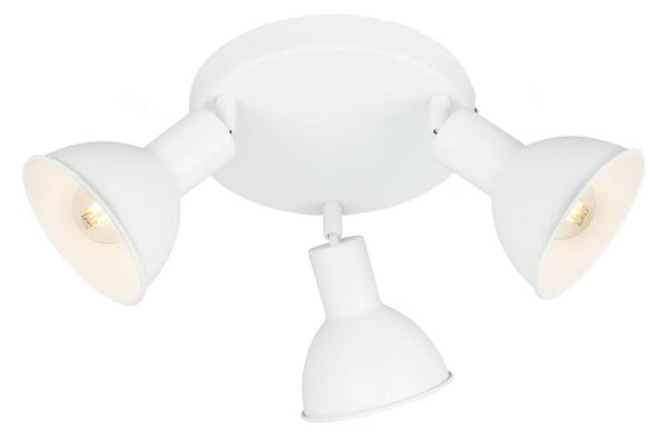Briloner 2674-036 - Bodové svietidlo RETRO 3xE14/25W/230V biela