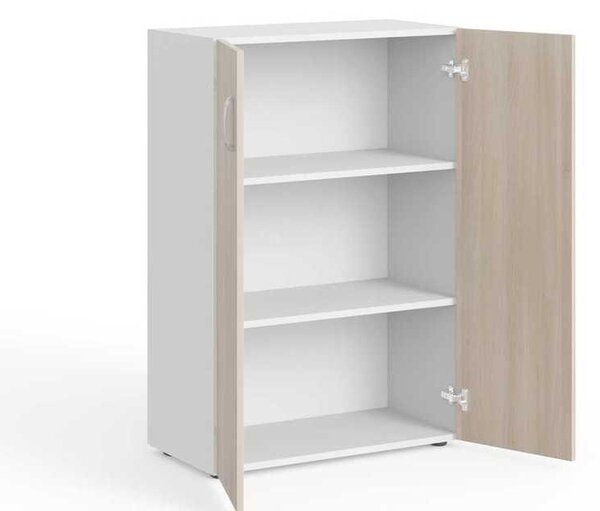 Stredná skriňa Manager 79,8 x 42,2 x 119,5 cm, agát svetlý / biela