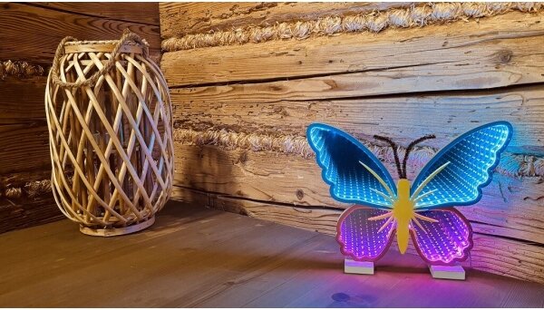 2Kids Toys - LED neónová stolová dekorácia LED/5W/USB motýľ