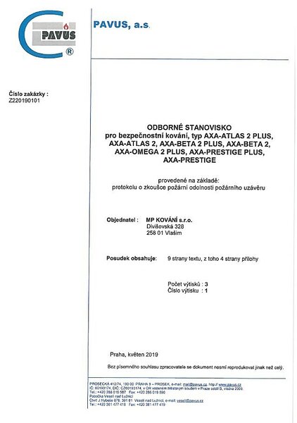 Bezpečnostné kovanie MP AXA - ATLAS2 PLUS (F1 - Prírodný elox), madlo/klika, PZ PLUS s otvorem pro vložku, MP F1 přírodní elox, 72 mm
