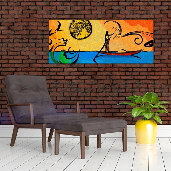 Obraz starovekej maľby (120x50 cm)