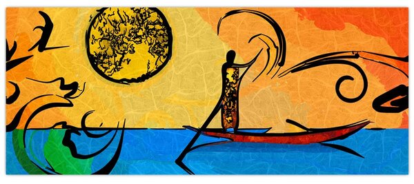Obraz starovekej maľby (120x50 cm)